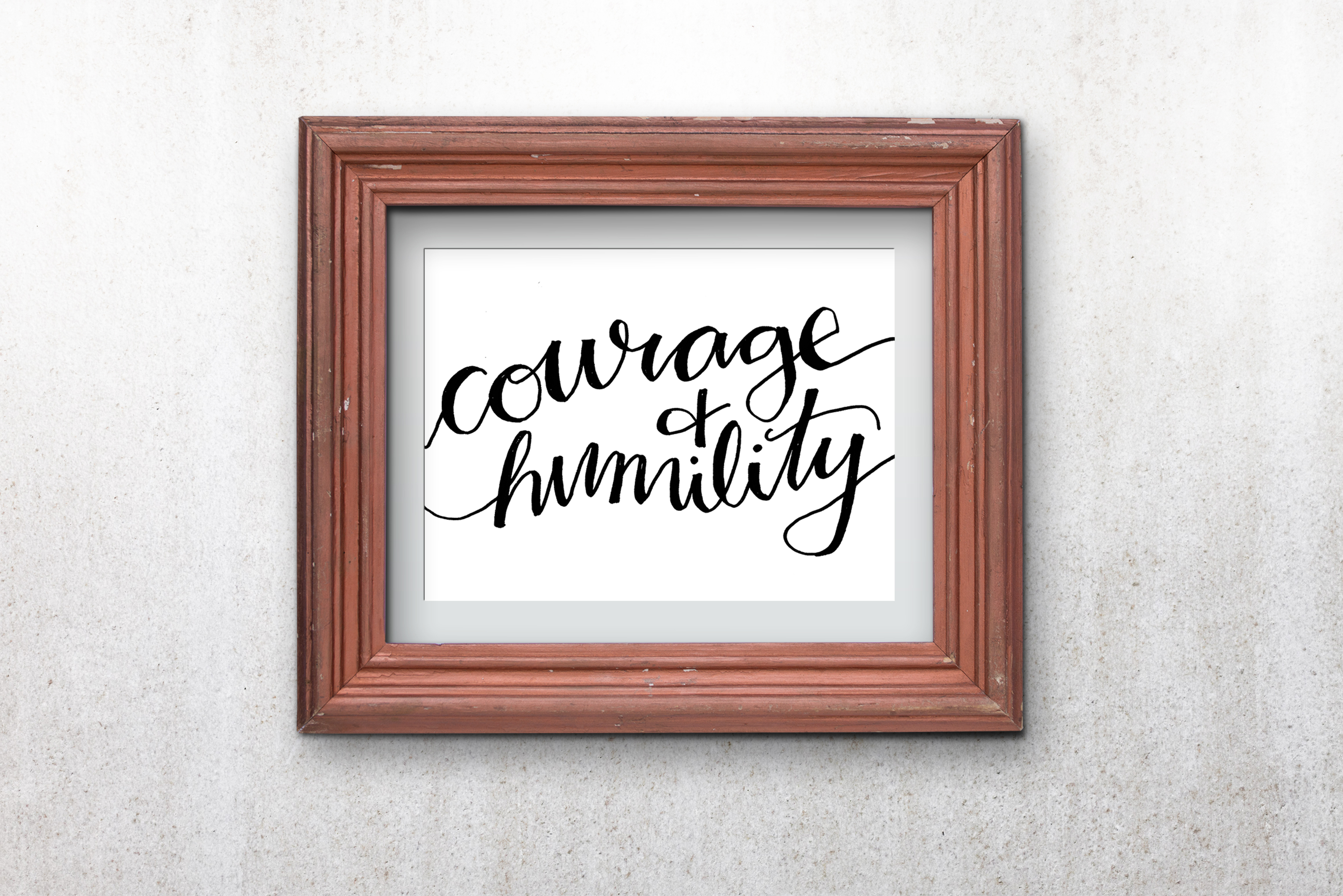 Free Courage and Humility print from JillSimons.com